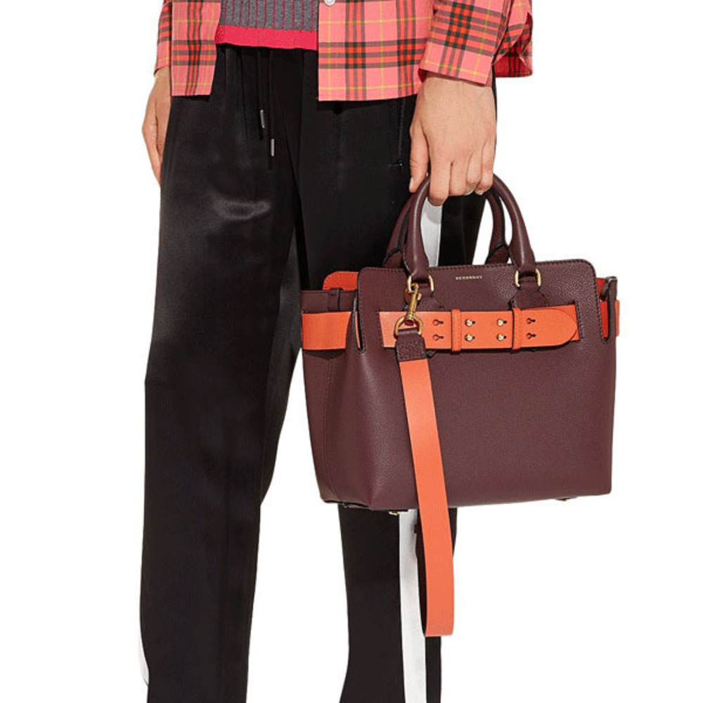 Burberry London Handbag Outlet Leather Red